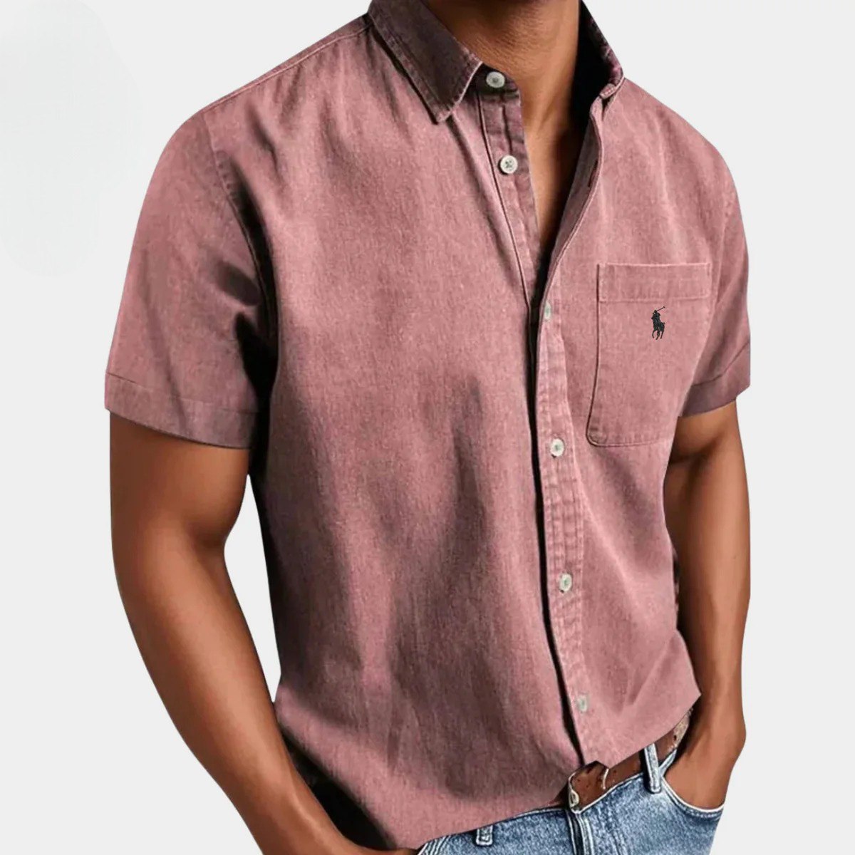 Herrenhemd mit kurzen Ärmeln
