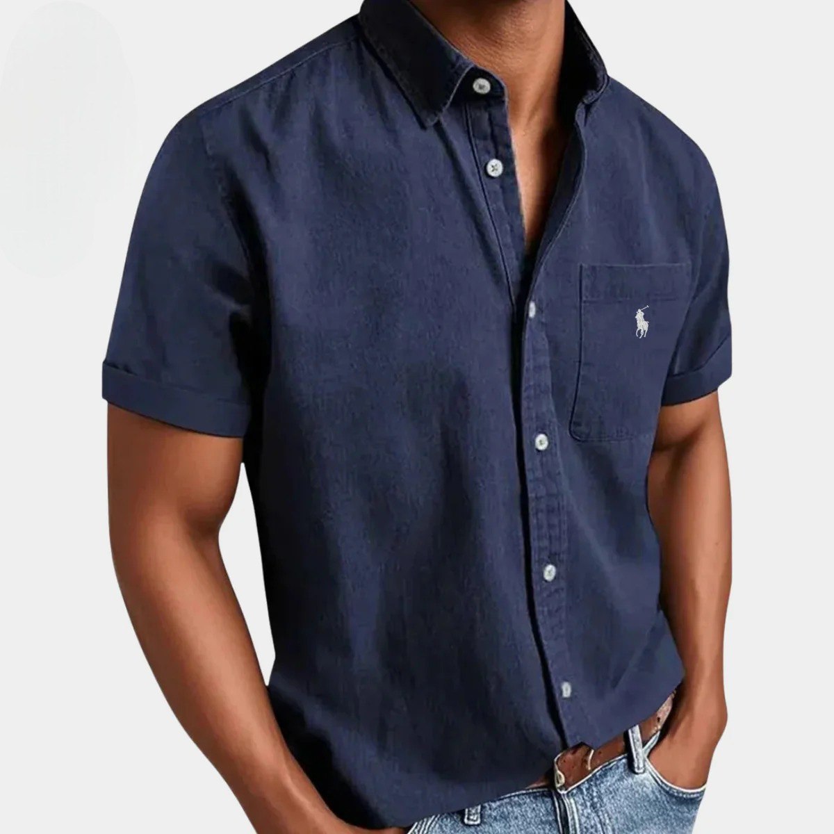 Herrenhemd mit kurzen Ärmeln